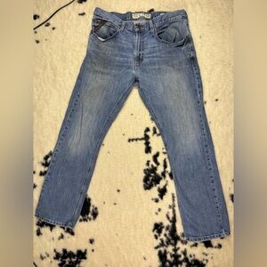 Ariat Men’s Medium Wash M4 Relaxed Straight Leg Denim Jeans Size 33